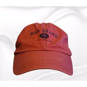 MGM Grand Hook & Loop Adjustable Ball Cap Hat Vintage Cotton Hard Bill O/S